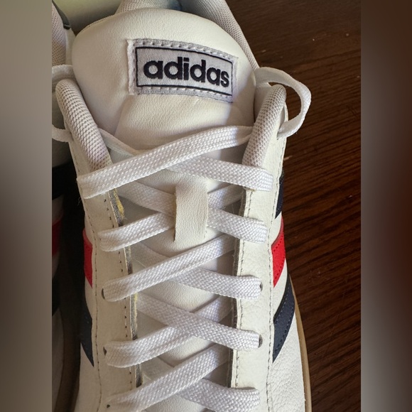 ADIDAS Men’s Grand Court Sneakers - Cloud White/Trace Blue/Active Red Size 10 - Picture 6 of 11